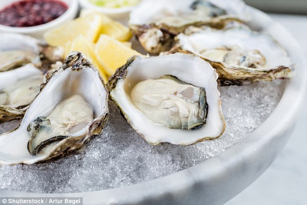 Oysters are renowned aphrodisiacs but scientific evidence for their ability to get people in the mood is limited. It's thought the high zinc levels boost testosterone production