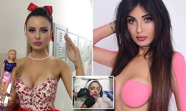 Model spends £80,000 on surgery to become a 'curvy Barbie'