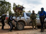 Fighters from the Free Syrian Army disembark from a vehicle near the town of Bizaah northeast of the city of Al-Bab on February 4, 2017 ©Nazeer al-Khatib (AFP)