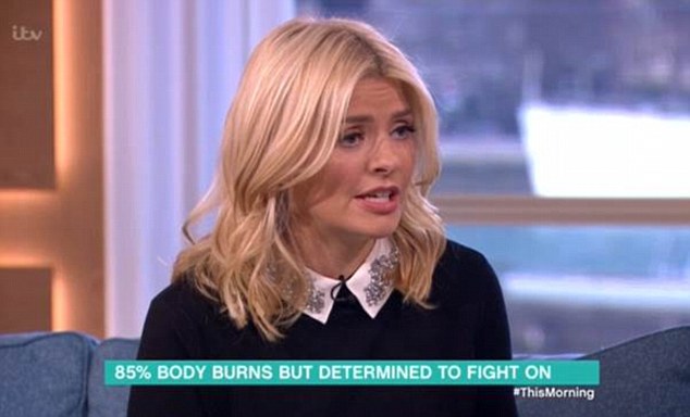 Support: Presenter Holly Willoughby told Woods her brother was a 'fighter'