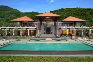 Peace and seclusion: The main pool at Banyan Tree resort, Lang Co, Vietnam.