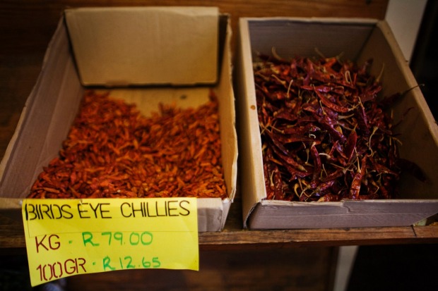 Dried chilli is popular in Cape Town cuisine.