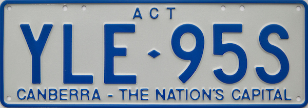 number plate, the nation's capital