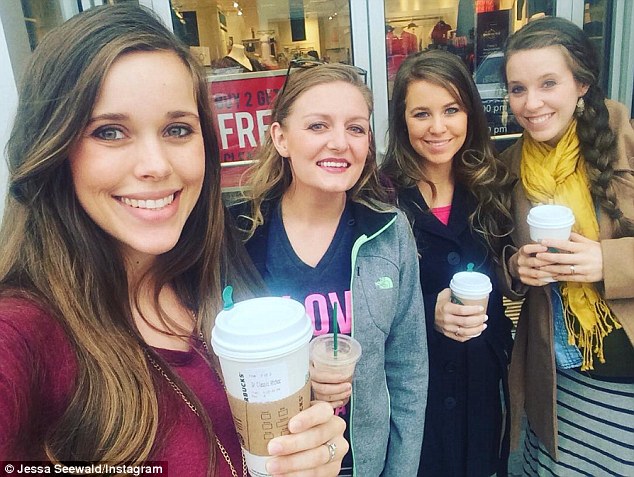 Family time: Three days ago, Jessa shared a pictured as she spent time with her sisters while awaiting the birth of her second child