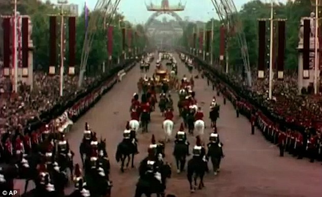 Rare colour footage of Queen Elizabeth II on her Coronation day has been released in celebration of her Sapphire Jubilee - marking 65 years on the throne