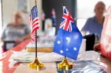 BRISBANE, AUSTRALIA - NOVEMBER 09: US election gathering at the Normal Hotel organised by the Australian-American ...