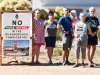 Dunsborough locals upset with the proposal of a 24-hour service station, from left, Puma2go spokeswoman Trish Flower, Janine Pittway, Chris and Charlotte Gibbins, Nita and Glin Pratt, filmmaker Myles Pollard, James Happ, Jacquie Happ, Nathan Shanahan, Tim Campbell and Tony Sharp. Picture: Paul Donegan/In Sight Photography