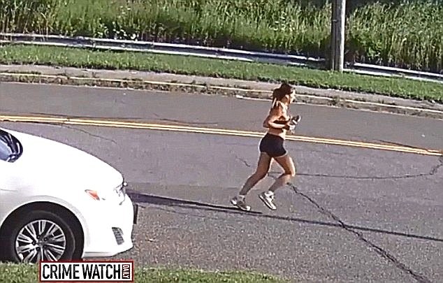 Vetrano was seen on surveillance footage jogging towards the park at 5.46pm, moments before her death