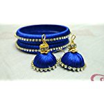 Vasavi silk thread bangles and earrings