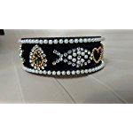 Black Metal Base Metal Pearl Fashion Bangle 1 Bangle