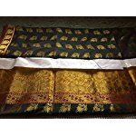 Multi Padukottai Phulkari Kora Silk Saree With blouse piece