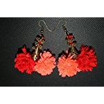 Fabric Base Metal Dangle & Drop Earring