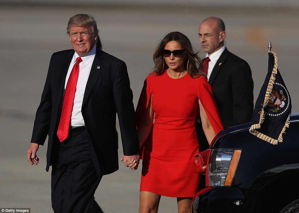 First lady Melania Trump left Washington after her husband's inauguration