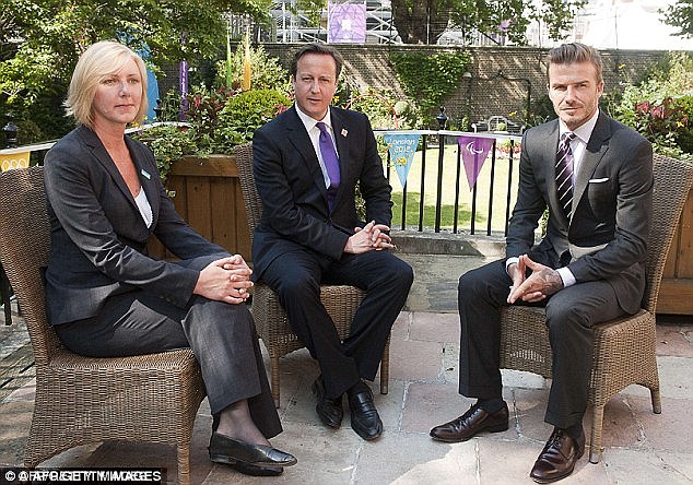 The invitation to Downing Street came in 2012 at the request of Unicef. The footballer is pictured speaking to PM David Cameron in the No10 garden