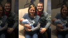 Luke and Hillary Gardner with their son Caleb. 