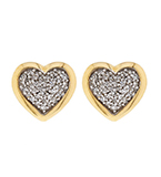 Gifts; Links Of London Diamond Essentials Pavé Diamond Heart Earrings