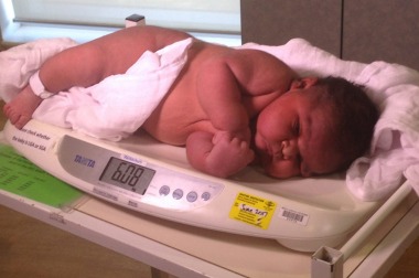 Brian jnr was born weighing six kilos on Tuesday morning. 
