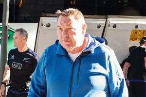 Bugged: All Blacks coach Steve Hansen and his team leave the Intercontinental Hotel after the listening device was found ...