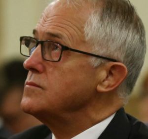 Prime Minister Malcolm Turnbull during a service in Canberra to mark the start of the parliamentary year.