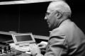 Arnold Denker, left, plays chess against a computer designed by Hans Berliner, right, at The New School in New York, in 1988.