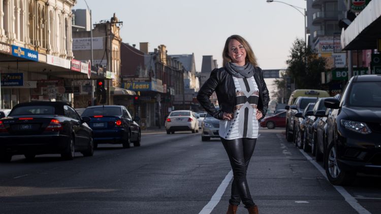 Nicole Mayo, who just purchased her first apartment in Footscray, hopes Barkly Street will one day be a buzzing strip with cafes and bars.