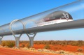 An artist's impression of the Hyperloop, which its developers claim could travel between Melbourne and Sydney in under ...