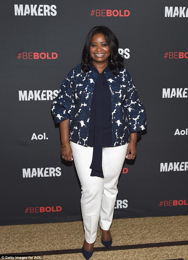 Octavia, who is up for another Oscar due to her turn in Hidden Figures, looked elegant in her own pantsuit