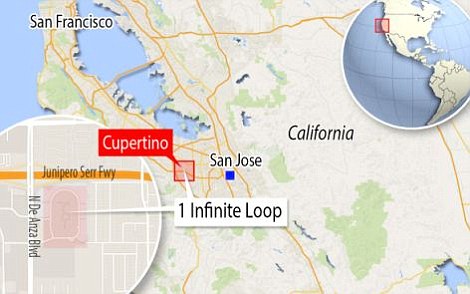 Covering 175 acres, Apple's 'Campus 2' headquarters will replace its current offices at 1 Infinite Loop (pictured)