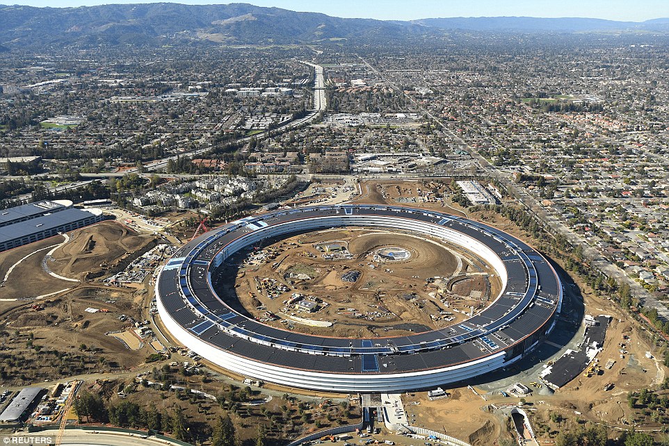 Apple acquired the campus from Hewlett-Packard, although little remains except an original century-old barn. Apple's in-house construction team enforced many rules: No vents or pipes could be reflected in the glass. Guidelines for the special wood used frequently throughout the building ran to some 30 pages