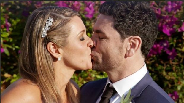 Fake: The kisses exchanged didn't really mean much to Lauren who ran out on Andrew on Married At First Sight.