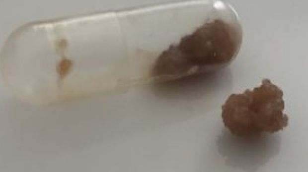 A sample of a drugs sent from Melbourne to a Spanish testing lab.