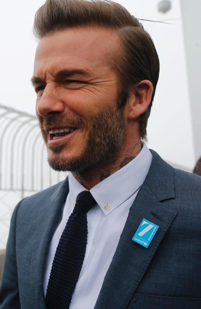 David Beckham's squeaky-clean image has taken a battering after the leaked emails scandal. Picture: AFP