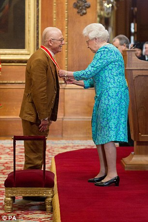 The Elephant Man actor received a knighthood from the Queen in 2015 at a ceremony in Windsor Palace