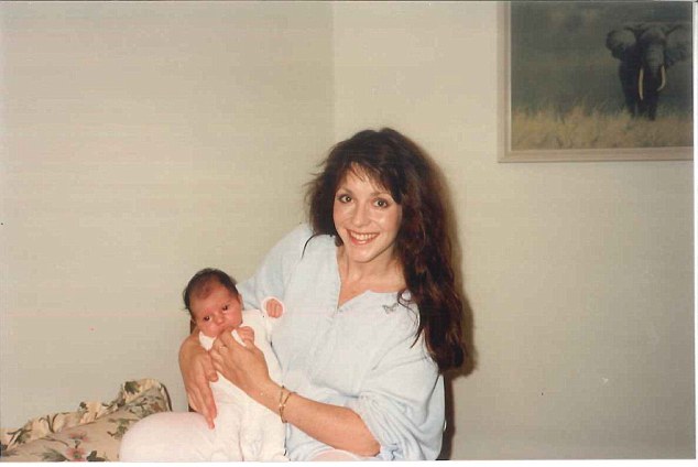 Lesley-Ann Jones and her newborn daughter Mia Clementine Jones. Hurt spoke to her about his desire to have a daughter in the 1980s