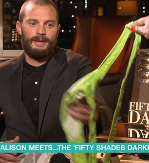 'Name your price!': Fifty Shades hunk Jamie Dornan agreed to wear a neon mankini following a Dakota Johnson bet