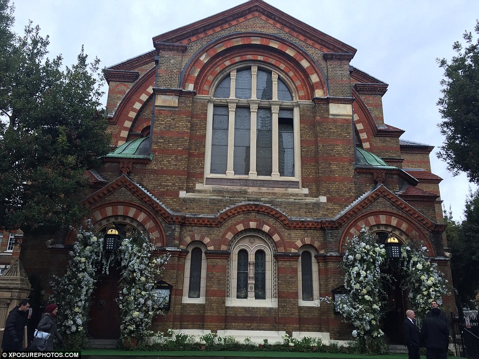 The wedding took place at the Orthodox Cathedral of St. Sophia (pictured) near Hyde Park, west London, on Saturday 