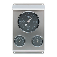 Weather Station Stainless Steel - Decorative Thermometers