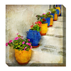 West of the Wind - “Bright Pots” Outdoor Canvas Art - Outdoor Wall Art