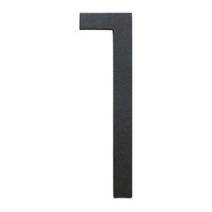 Modern House Numbers - Palm Springs House Number, Black Powder Coated, 6", Numeric, 1 - House Numbers