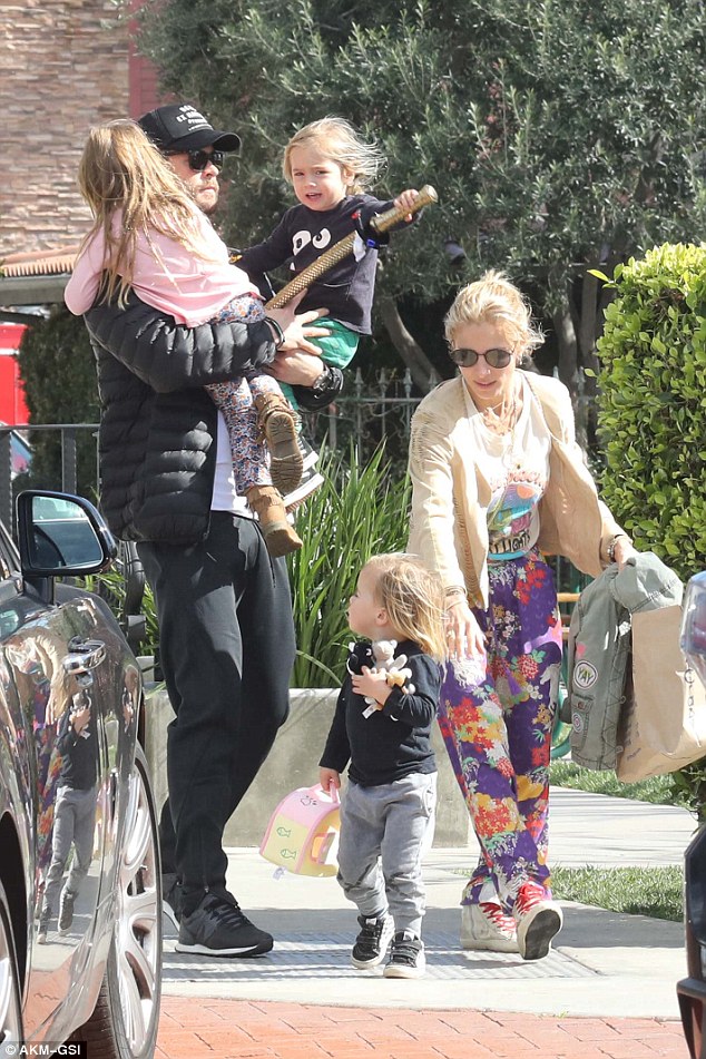 Family first! Chris Hemsworth and Elsa Pataky were every bit the hands-on parents as they took their three children, Tristan, India Rose, and Sasha, to the park on Saturday