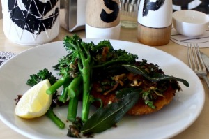 Italian-style schnitzel: The Dolpin's cotoletta chicken.