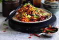 Kylie Kwong's stir-fried Hokkien noodles with chicken, chilli and coriander.