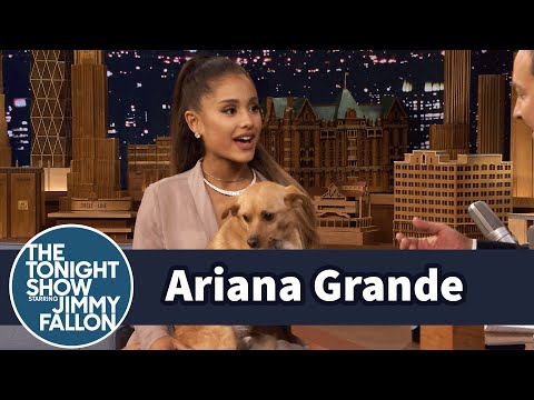 Ariana Grande Shows Off Her Winking Dog Toulouse and Sassy Nonna