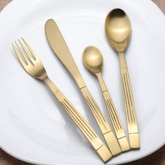  - Brass Antique Embossed Cutlery Set - Paintings