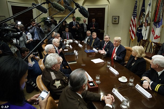 Sheriff Harold Eavenson (far right) was against a piece of legislation that would require a conviction before asset forfeiture would be allowed 