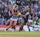 A packed crowd at Princes Park watches Carlton play Collingwood on Friday.