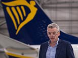 Cautious: Ryanair chief executive Michael O'Leary said prices were falling faster than initially planned and the firm expected to grow at a slower pace than previously planned in the UK