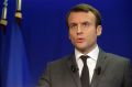 Former French Economy Minister and candidate for the next presidential election, Emmanuel Macron, delivers a statement ...