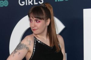 Lena Dunham attends the the New York premiere of the sixth and final season of Girls.