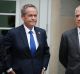 Opposition Leader Bill Shorten and Prime Minister Malcolm Turnbull during the Parliamentary Last Post Ceremony at the ...